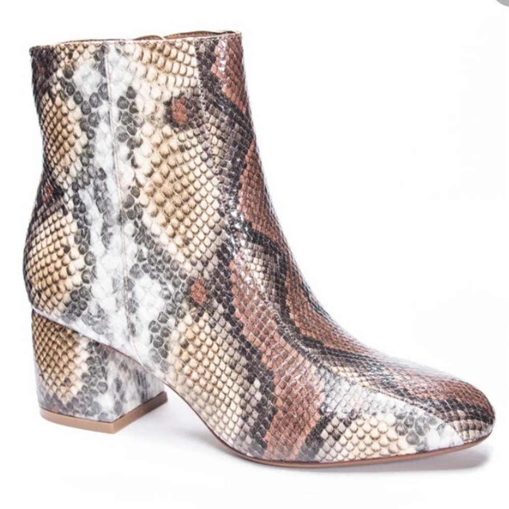 Chinese Laundry Snakeskin Booties